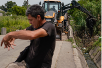 Trabajos de desobstrucción en el arroyo Pantanoso, 14 de diciembre  de 2023