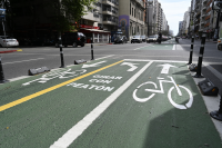 Ciclovía en Av. 18 de Julio y Juan Paullier