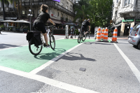 Ciclovía en Av. 18 de Julio y Carlos Quijano