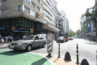 Ciclovía en Av. 18 de Julio y Carlos Quijano