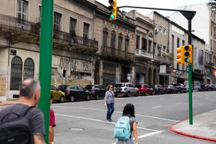 Inauguración de semáforo en calle Ciudadela esquina Av. Uruguay