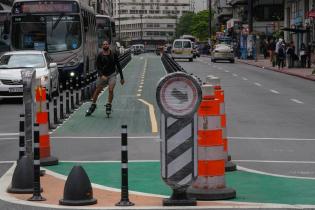 Ciclovía en Av. 18 de Julio y Carlos Quijano. Ciclovía en Av. 18 de Julio y Carlos Quijano , 19 de diciembre de 2023