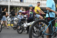 Inauguración de la ciclovía de Av. 18 de julio