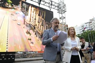 Inauguración de la ciclovía de Av. 18 de julio