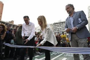 Inauguración de la ciclovía de Av. 18 de julio