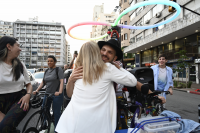 Inauguración de la ciclovía de Av. 18 de julio