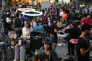 Inauguración de la ciclovía de Av. 18 de julio