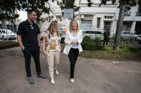 Intendenta Carolina Cosse participa de la inauguración de la semipeatonalización de la calle Rincón entre plaza Zabala y Juncal