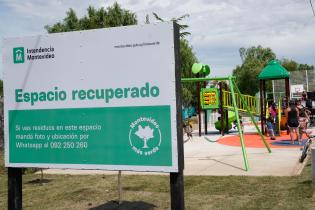 Inauguración de espacio público en el barrio Los milagros