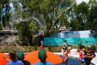 Inauguración de espacio público en el barrio Los milagros