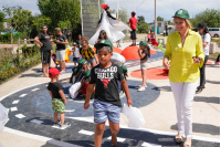 Inauguración de espacio público en el barrio Los milagros