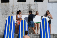 Escuela de Mar en playa Honda en el marco del programa Monteverano ,04 de enero de 2024