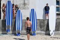 Escuela de Mar en playa Honda en el marco del programa Monteverano ,04 de enero de 2024