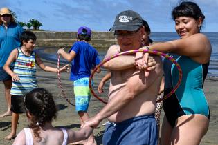 Actividades deportivas en la playa Ramírez por el programa Monteverano , 08 de enero de 2024