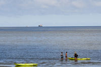 Actividades deportivas en la playa Ramírez por el programa Monteverano , 08 de enero de 2024