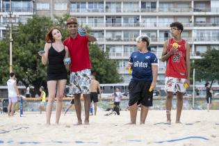 Actividades en playa Pocitos por el programa Monteverano