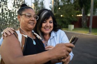 María Inés Obaldía en la celebración de los 80 años del teatro de Verano