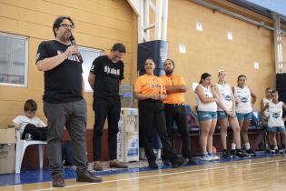 Federico Graña y Mauricio Zunino en el Torneo Jr. NBA en el club Guruyú Waston