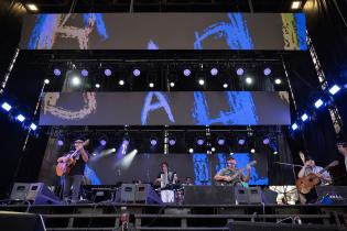 Prueba de sonido de Larbanois & Carrero y Numa Moraes en el Escenario del Gaucho