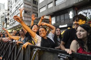 Festejos en el escenario de el Gaucho por los 300 años de Montevideo