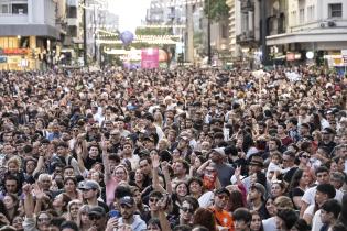 Festejos en el escenario de el Gaucho por los 300 años de Montevideo