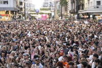 Festejos en el escenario de el Gaucho por los 300 años de Montevideo