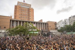 Festejos en el escenario de el Gaucho por los 300 años de Montevideo