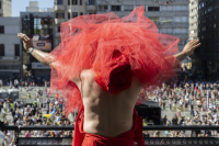  Festejos en el balcón de la IM por los 300 años de Montevideo