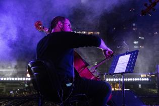 Festejos en el escenario de el Gaucho por los 300 años de Montevideo