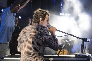 Festejos en el balcón de la IM por los 300 años de Montevideo Festejos en el balcón de la IM por los 300 años de Montevideo