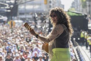 Festejos en el escenario de el Gaucho por los 300 años de Montevideo