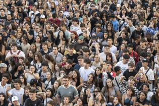 Festejos en el balcón de la IM por los 300 años de Montevideo Festejos en el balcón de la IM por los 300 años de Montevideo