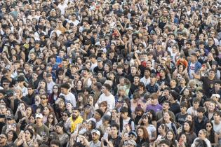 Festejos en el balcón de la IM por los 300 años de Montevideo Festejos en el balcón de la IM por los 300 años de Montevideo