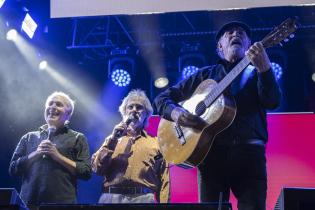 Festejos en el escenario de el Gaucho por los 300 años de Montevideo