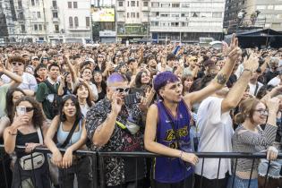 Festejos en el balcón de la IM por los 300 años de Montevideo Festejos en el balcón de la IM por los 300 años de Montevideo