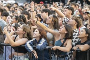 Festejos en el balcón de la IM por los 300 años de Montevideo Festejos en el balcón de la IM por los 300 años de Montevideo