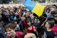 Festejos en el escenario de Av. Libertador por los 300 años de Montevideo