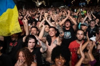 Festejos en el escenario de Av. Libertador por los 300 años de Montevideo