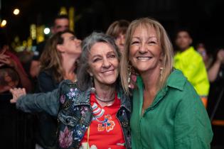 Carolina Cosse en los festejos en el escenario de Av. Libertador por los 300 años de Montevideo