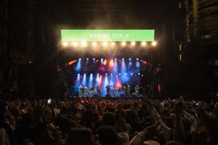 Festejos en el escenario de el Gaucho por los 300 años de Montevideo