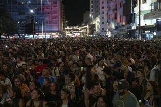 Festejos en el escenario de el Gaucho por los 300 años de Montevideo