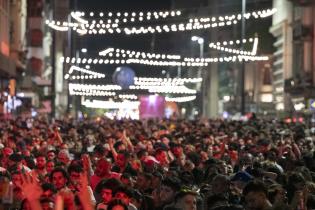 Festejos en el escenario de el Gaucho por los 300 años de Montevideo