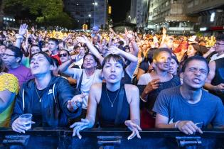 Festejos en el escenario de el Gaucho por los 300 años de Montevideo