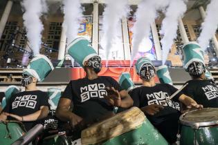 Festejos en el balcón de la IM por los 300 años de Montevideo Festejos en el balcón de la IM por los 300 años de Montevideo