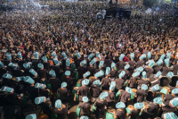 Festejos en el escenario de el Gaucho por los 300 años de Montevideo