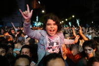 Festejos en el escenario de Av. Libertador por los 300 años de Montevideo