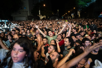 Festejos en el escenario de Av. Libertador por los 300 años de Montevideo