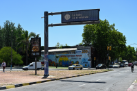 Panel informativo del Centro de Gestión de Movilidad en calle Agraciada entre avenida de las Leyes y Marcelino Sosa