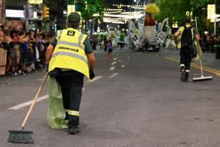 Limpieza en el desfile de Escuelas de Samba 2024