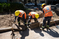 Avance de obras del proyecto de tránsito adaptativo en Bvar. España y Bvar. Artigas